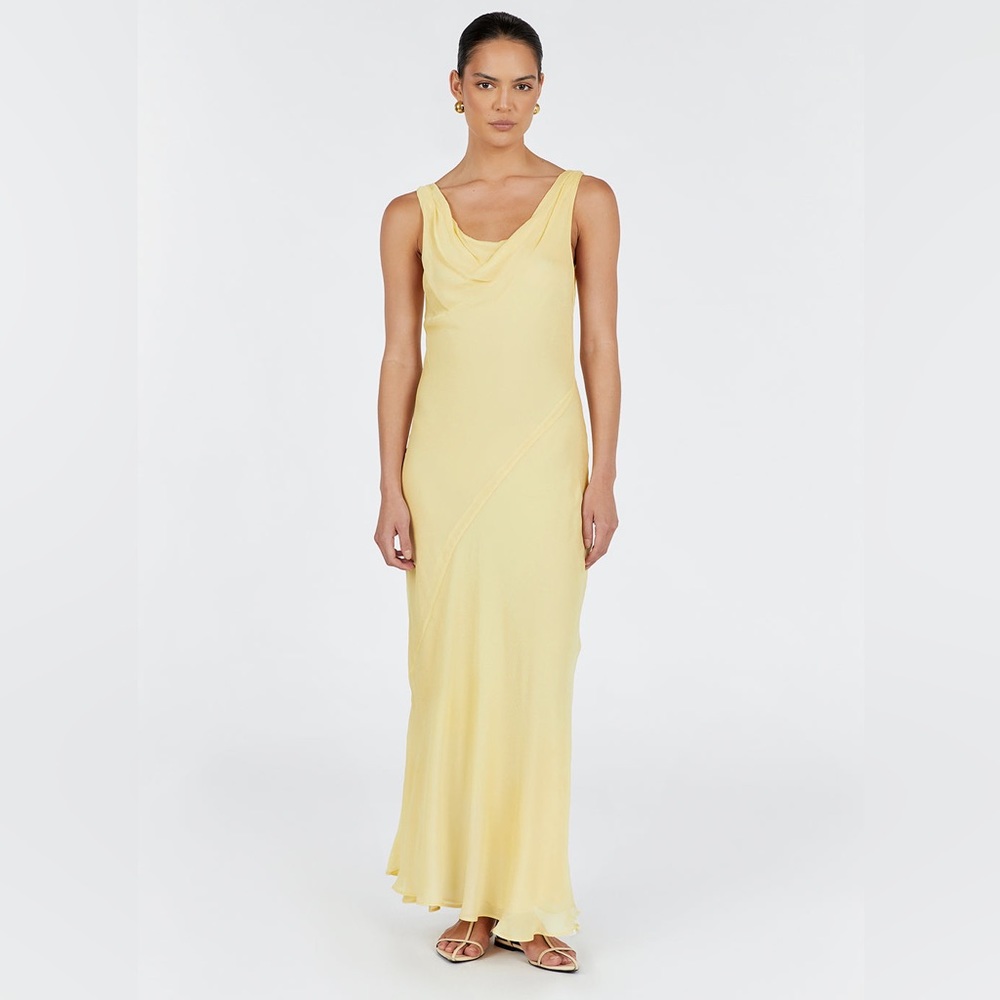 Dissh Johnny Lemon Cowl Neck Midi Dress - NWOT!